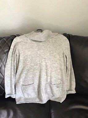 Calvin Klein Light Gray Long Sleeve Turtleneck Sweater